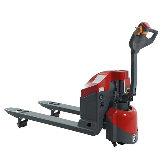 Tory Carrier Electric Pallet Jack Truck Powered Wakie Trucks 4400 Lb. Capacity 48 x 27 Forks Long Battery Life, Multifunctional Handle, Used for Handling & Storage & Lifting