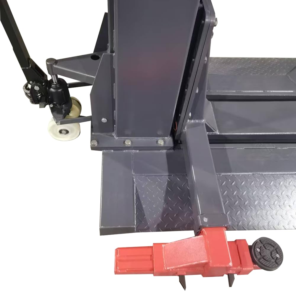 KATOOL 6000lbs Single Post Lift 110v Hydraulic Portable Lift Single Post Auto Lift 71'' Lifting Height for Home Garage
