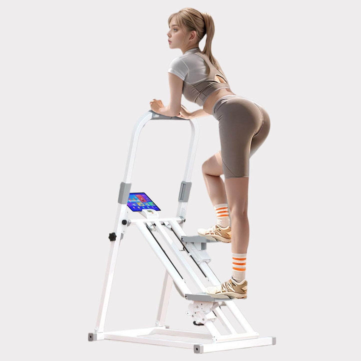 Stair Stepper with LCD Display, Vertical Climber Machine for Home Gym Exercise, Foldable Exercise Climber with 3-Level Slope Adjustment, for Home Use