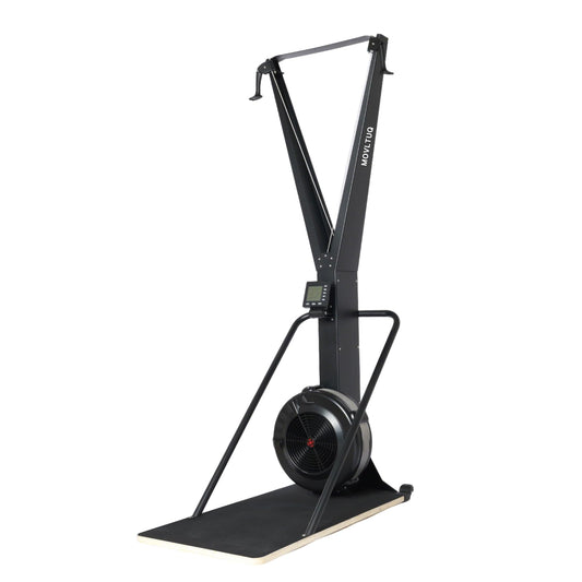 MOVLTUQ Vertical Ski Ergometer, Air Resistance Ski Training Machine with LCD Monitor, Full-Body Workout Ski Simulator for Home & Gym