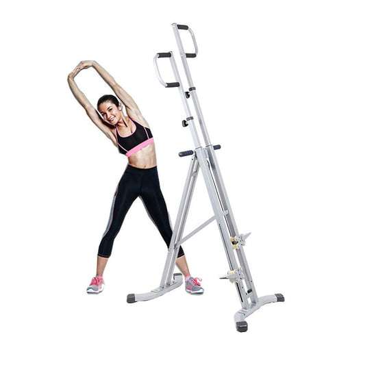 Vertical Climber Machine Climbing Stair Stepper Folded Full Body Cardio Exercise Equipment-Adjustable Height- Non-Slip D