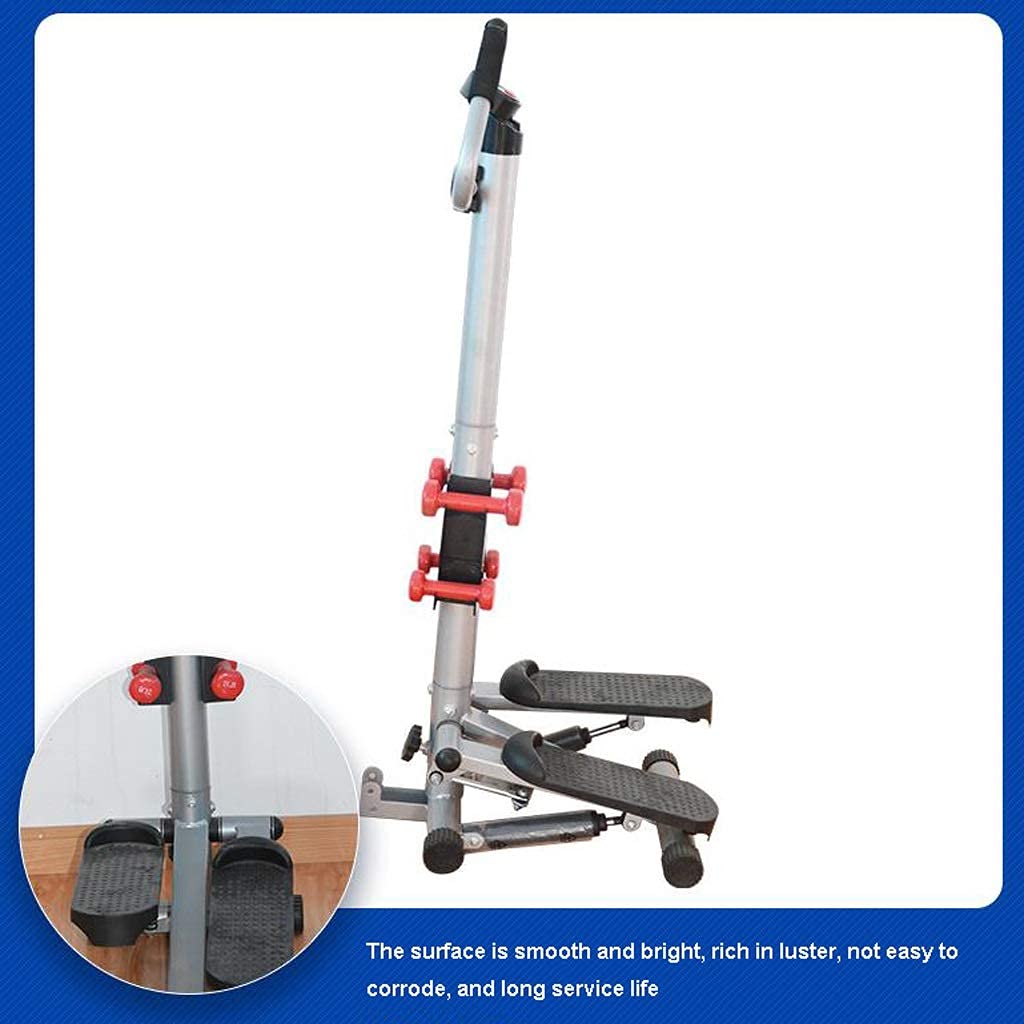 Mini-Stepper Swing Stepper Stair Step Machines Home Twist Stepper with Dumbbells and Twist Discs Workout Fitness Machine