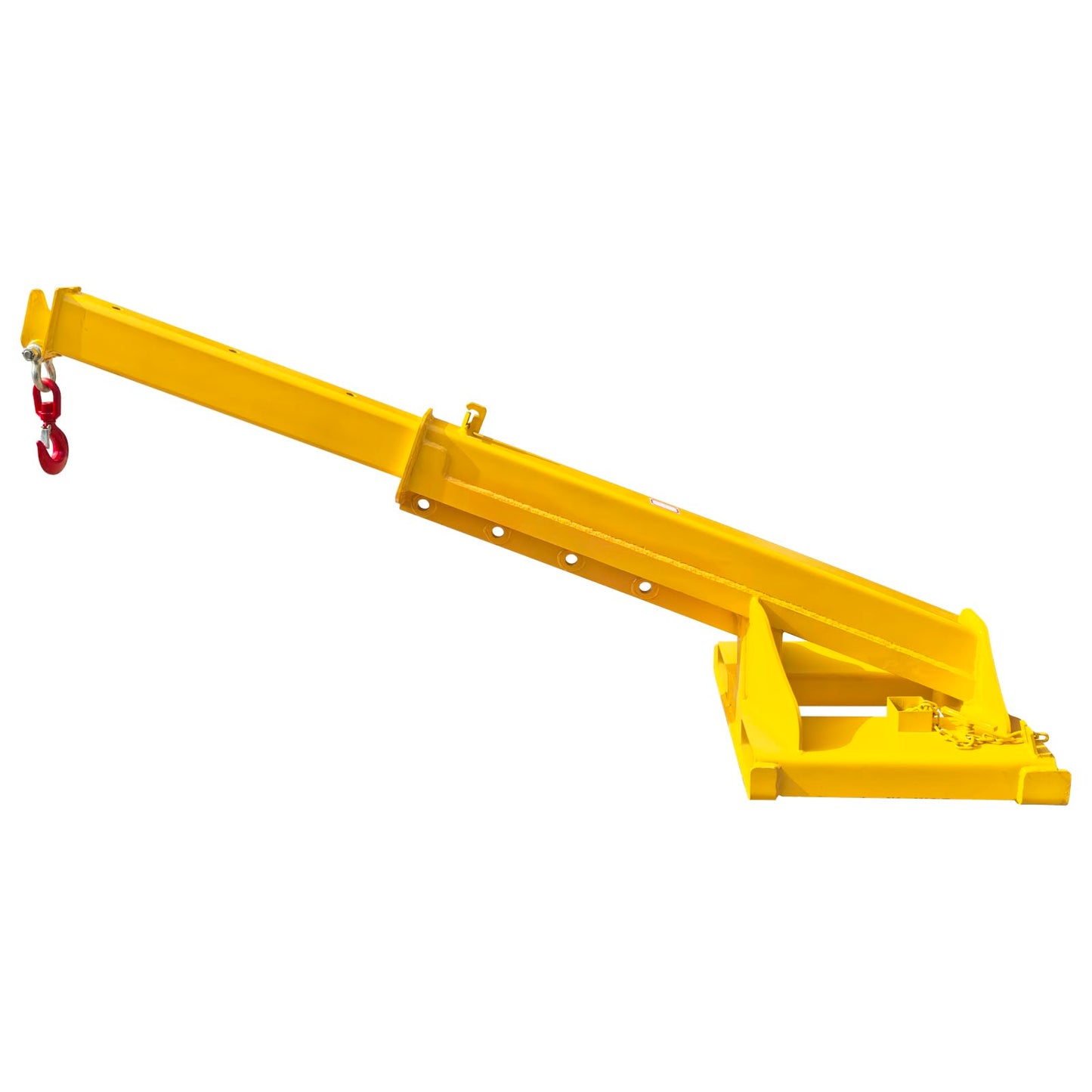 Banfluxion Forklift Jib Boom Crane, 11000LBS/5T Capacity Heavy Duty Telescopic Crane, Manual Adjustable Arm Extends to 96.5 Inch, with Truss Boom & Hook for Warehouse, Factory, Equipment Handling