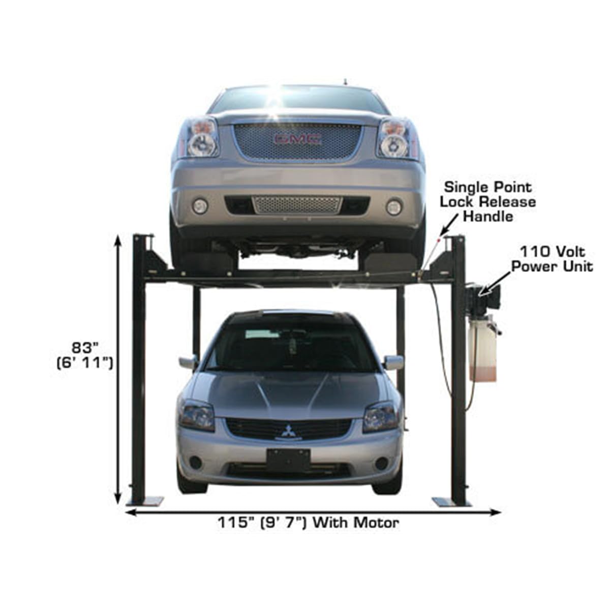 Atlas® Garage Pro 8000 Portable Hobbyist 8,000 Lbs. Capacity 4 Post Lift