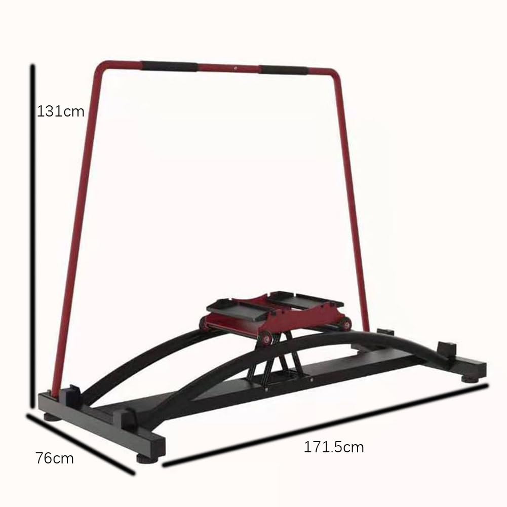 OTQEFTN Simulator Ski Machine, Gym Ski Resort Trainer, Indoor Fitness Machine, Leg and Hip Strength Training Equipment, Precise Simulation Skiing (Red)