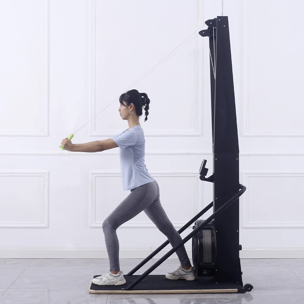 Ski Exercise Machine, Ski Machine with Display Monitor, Indoor Exercise Machine, Elliptical Cross Trainer, Indoor Ski Cross Trainer Machine, Cardio Exercise Equipment