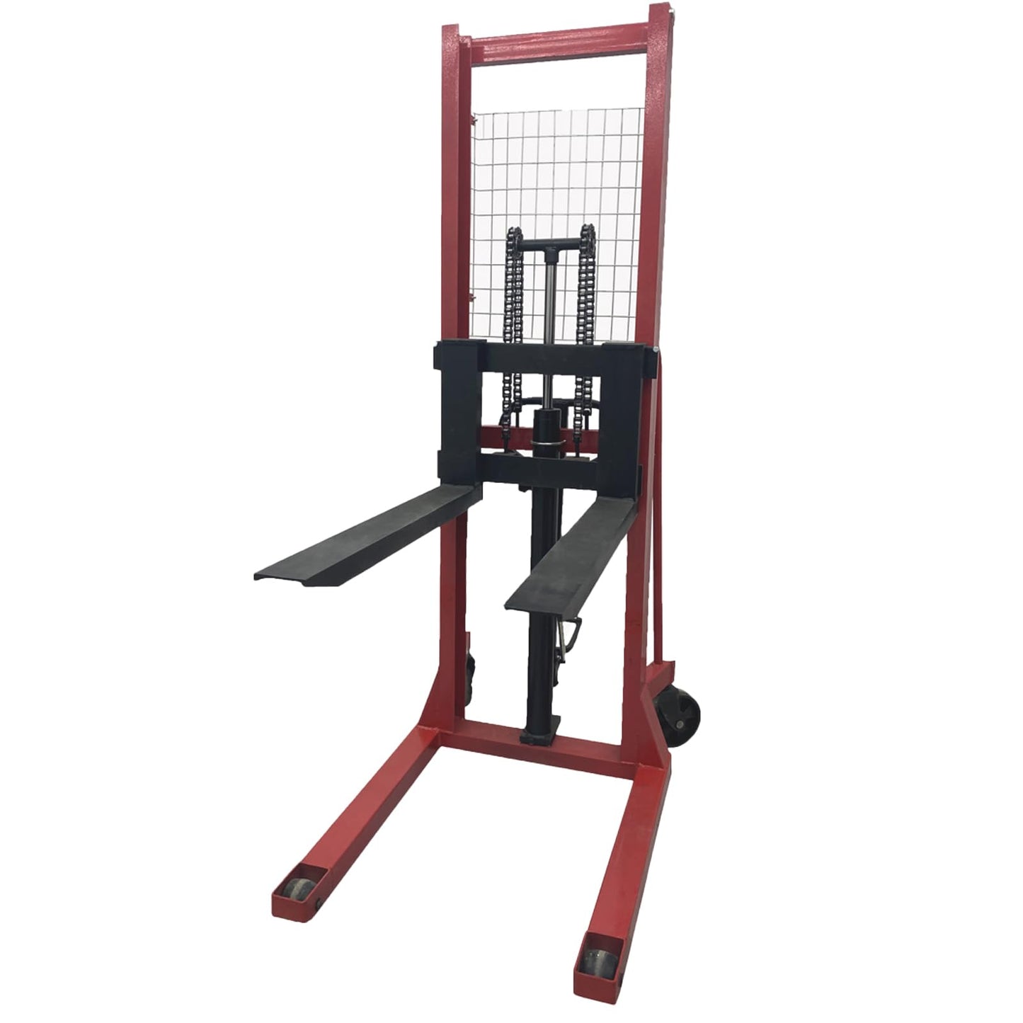 WYDDDARY 4409 lbs/2 Ton Manual Hydraulic Pump Walkie Stacker Forklift Reach Pallet Lift Forklift Truck for Single-Sided Lifting, Hoisting and Carrying