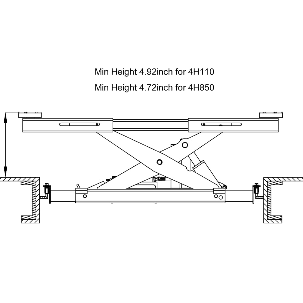 KATOOL Rolling Jack Bridge Jack for KT-4H110/4H850 Four Post Lifts with 5000Lbs Lifting Capacity