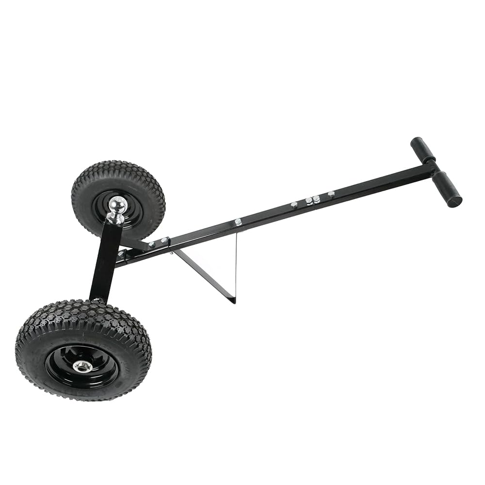 Fouwick 600LBS Trailer Dolly, 1-7/8” Hitch Ball with 12” Pneumatic Tires, Black Powder Coated Steel Trailer Mover Dolly (JT-TC003) Black Wheel
