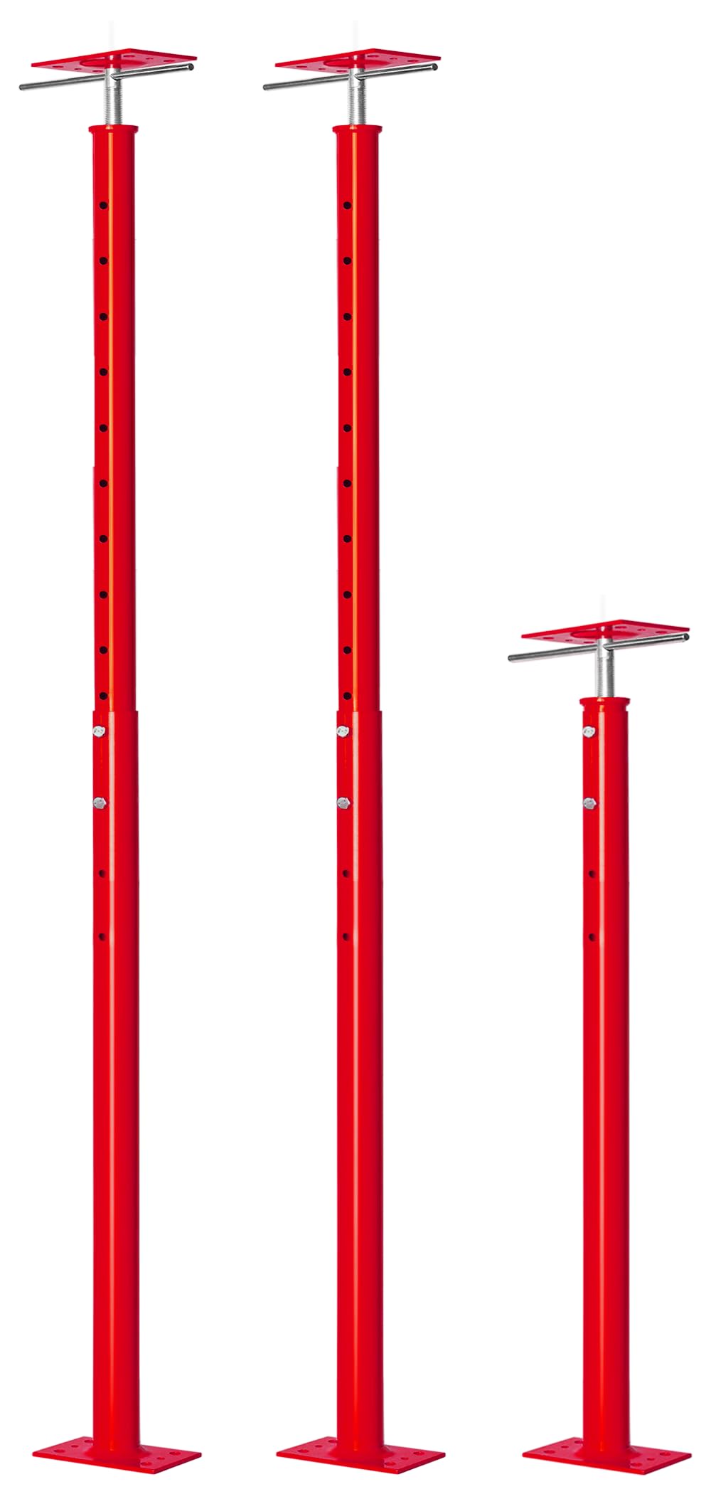 2 Pack Heavy Duty Floor Jack Post 31" to 63" Adjustable Support Pole Jack | 18,000 lbs Load Capacity | Basement Jack for Leveling, Foundation Repair, Crawl Space & Deck Support | Swivel Top Plate