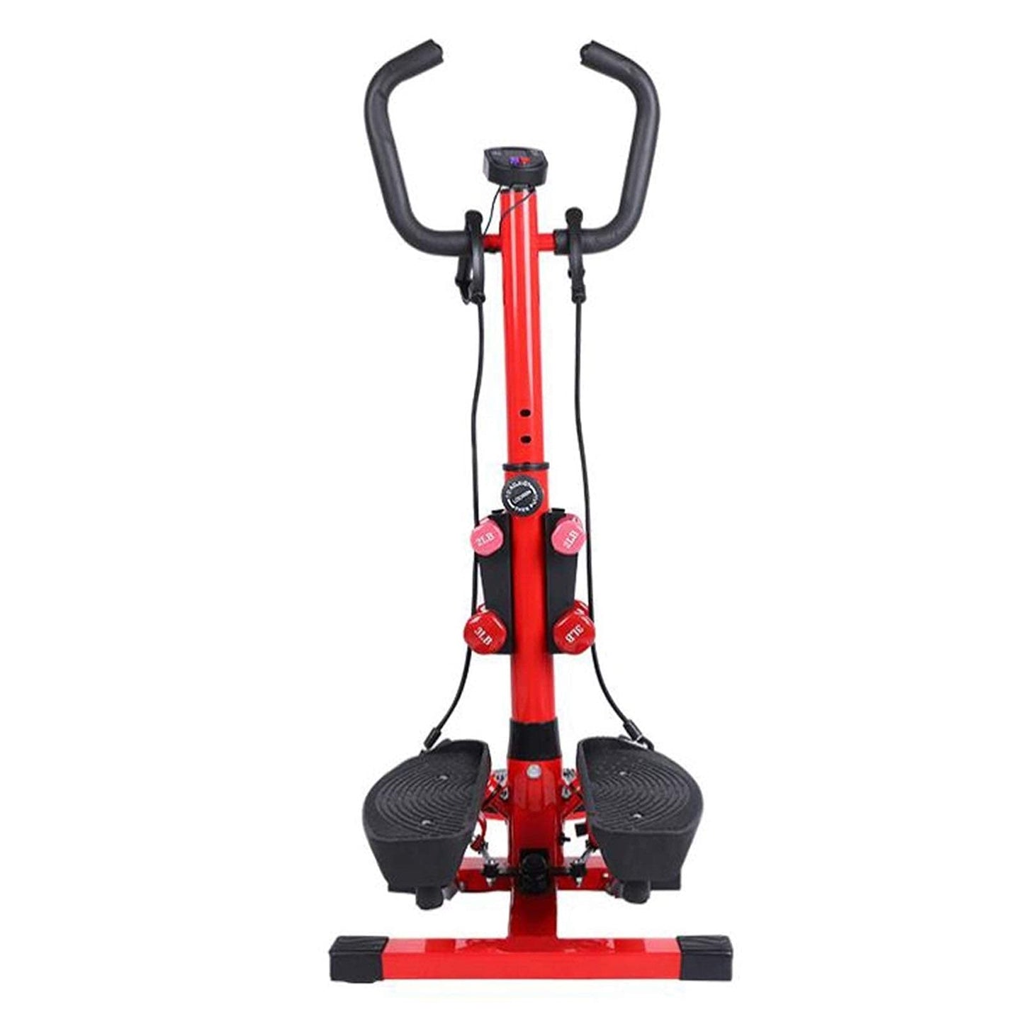 Mini-Stepper Swing Stepper Adjustable Stepper Aerobic Twist Stair Stepper Exercise Fitness Workout Machine with LCD Screen and Safety Handlebars