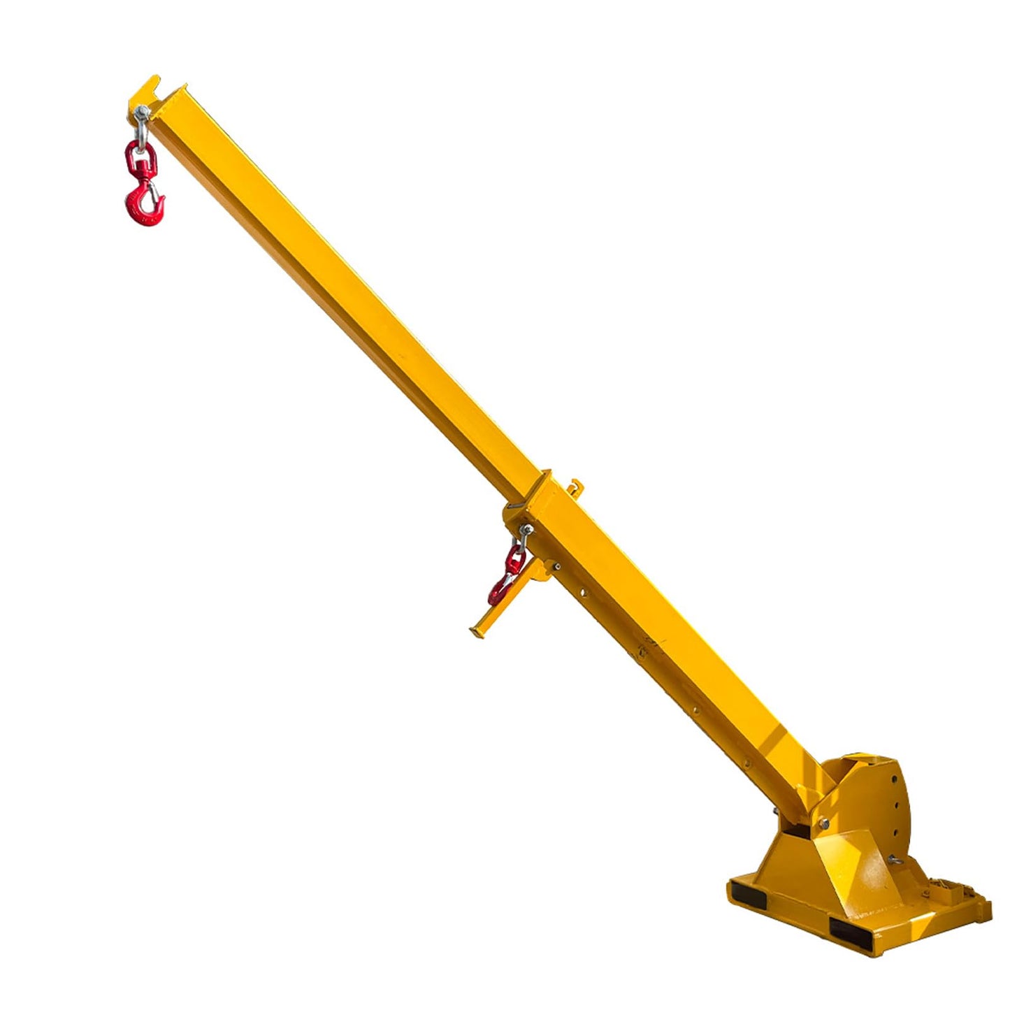 WYDDDARY Adjustable Mobile Crane Lifting Hoist Truss Jib Boom Hook Forklift Telescopic Arm with Adjustable Tilt Angle for Forklift Towing Handling(6614LbS Lift Capacity)