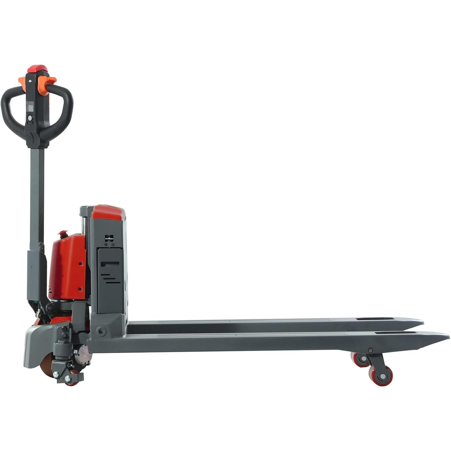 T Tory Carrier Electric Pallet Jack Truck 4400lbs Capacity Lithium Electric Pallet Trucks 48" x27" Forks Li-ion Battery Lift for Narrow Spaces, Easy Battery Replacement-Red