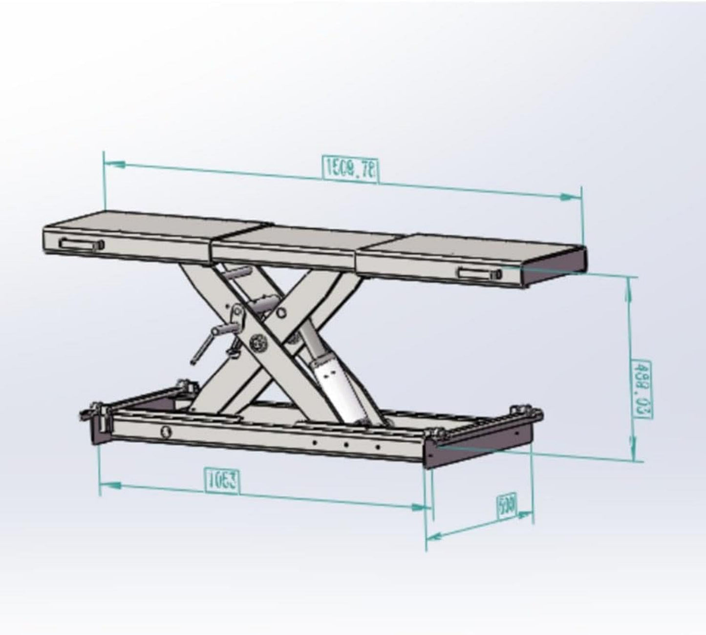 Rolling Jack Bridge Jack for KT-4H110/4H850 Four Post Lifts with 5000Lbs Lifting Capacity