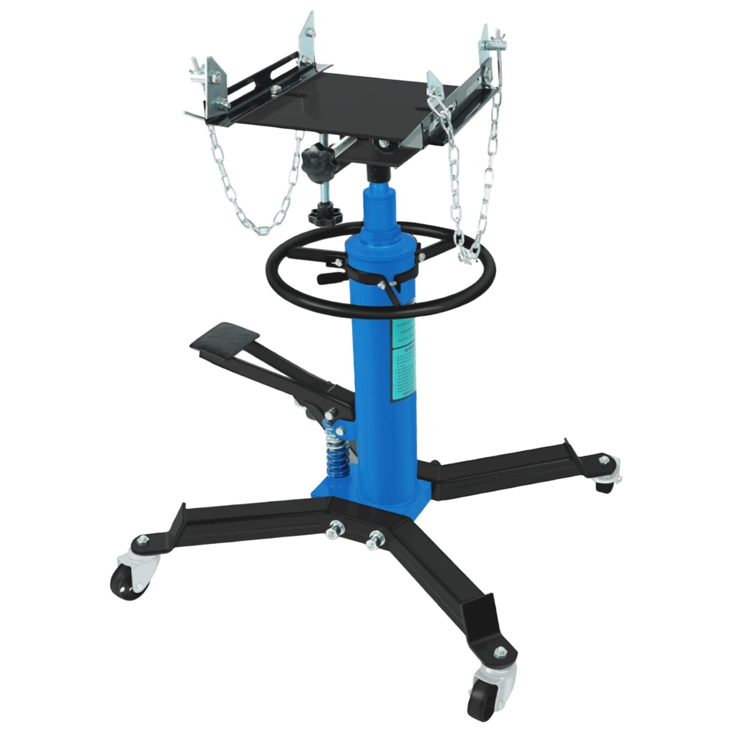 BLACKHORSE-RACING Transmission Jack, 1660lbs / 0.75 Ton 2 Stage Hydraulic Telescopic Jack with Foot Pedal, 35" - 72" Adjustable Height Lift Hoist Heavy Duty