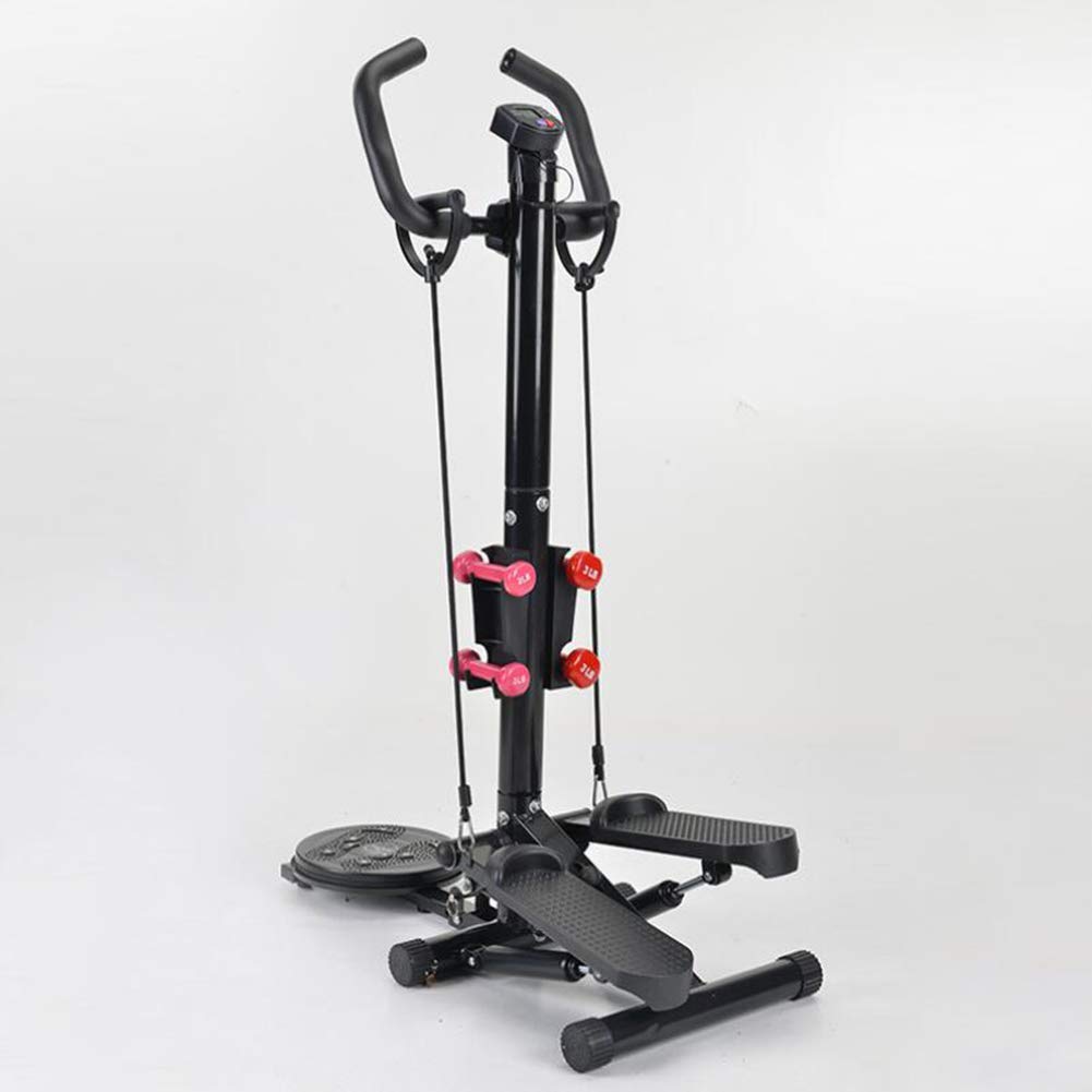Stepper,Home Fitness Machine - Stair Swing Legs Trainer Machine with Wireless Training Computer and Handrail - Up-Down for Beginners and Advanced Users