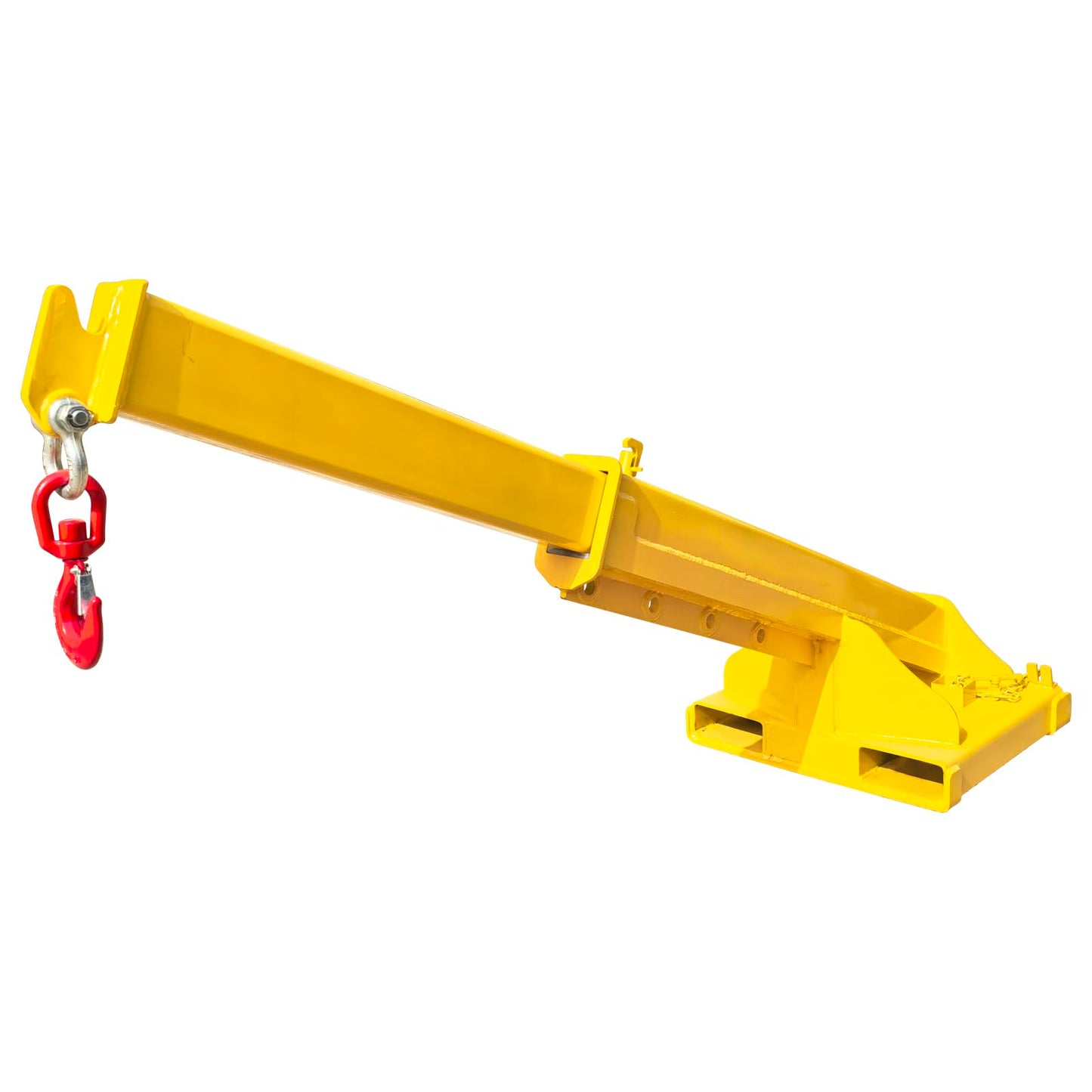 Banfluxion Forklift Jib Boom Crane, 8800LBS/4T Capacity Heavy Duty Telescopic Crane, Manual Adjustable Arm Extends to 94.5 Inch, with Truss Boom & Hook for Warehouse, Factory, Equipment Handling