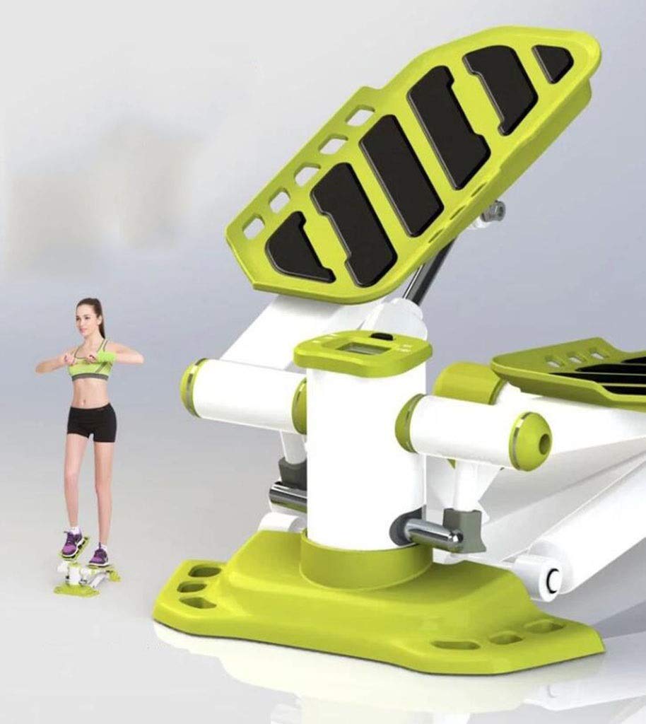 Stepper,Stepper Machine with Training Tapes Stepper Training Device with Adjustable Resi and Wireless Console Stair Stepper Exercise Stepper Machine Sunny Health Fitness (Green One Size)