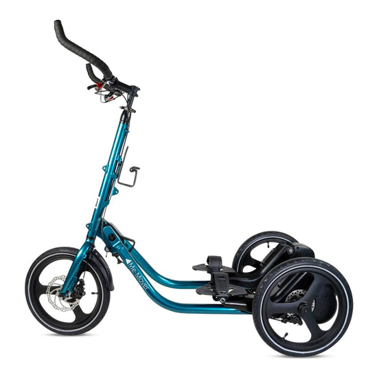 ME-MOVER Speed - Step Machine on Wheels, Low Impact Trainer, Cross Step Trainer for Outdoor Exercise, Elliptical Tricycle (Dark Green)