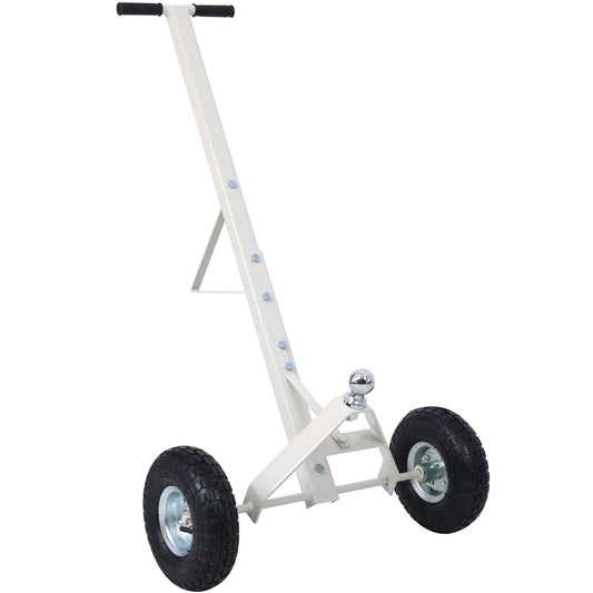 Heavy-Duty Steel Trailer Dolly - 600 Lb Load Capacity, Pneumatic Wheels, 44" Handle for Easy Maneuvering of Boat, Utility, and Jet Ski Trailers (Gray)