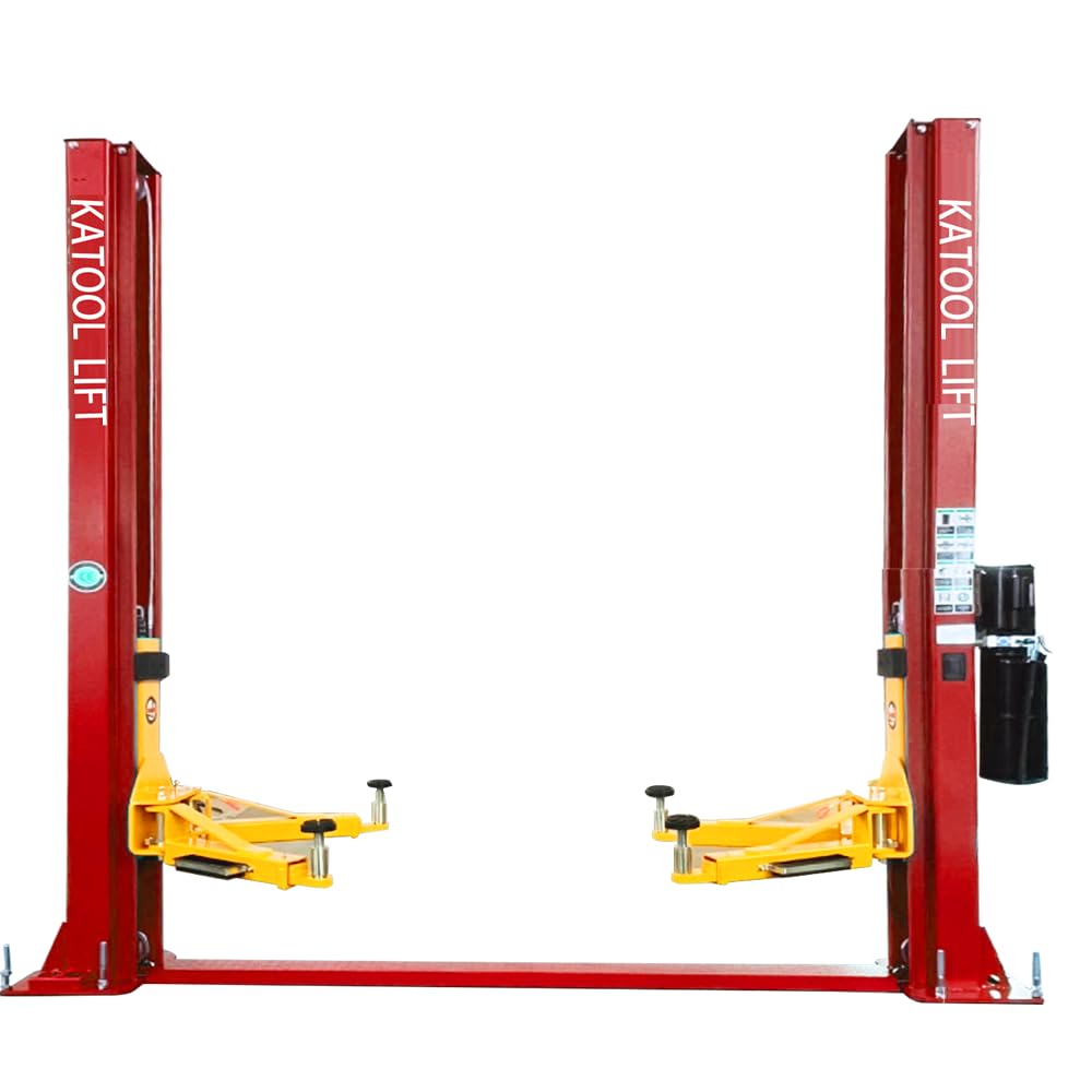 KATOOL 10000lbs 2 Post Lift Car Lift Auto Vehicle Car Lift Truck Hoist Floor Plate 220V (10000lbs)