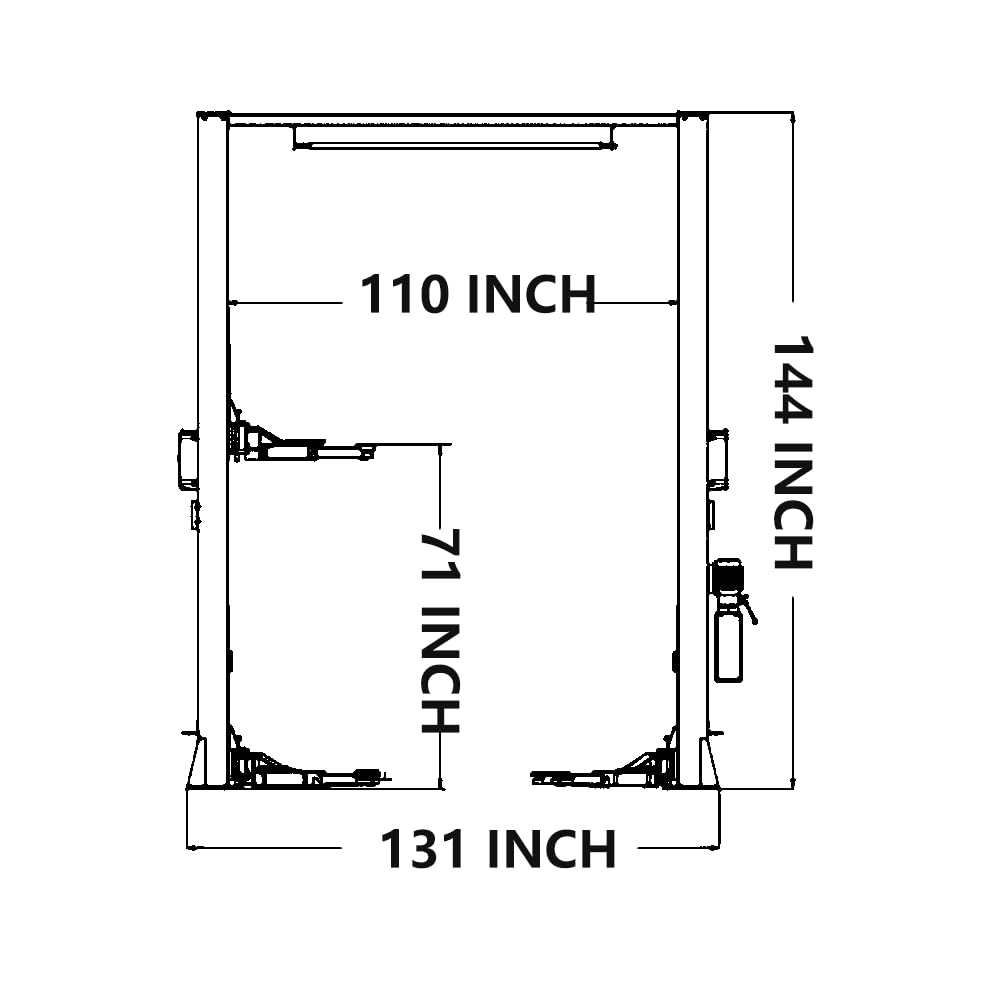 KATOOL 4.0HP 12000lbs Single Point Lock 2 Post Lift 220V AM120SD Car Lift Auto Lift Two Post Car Lift