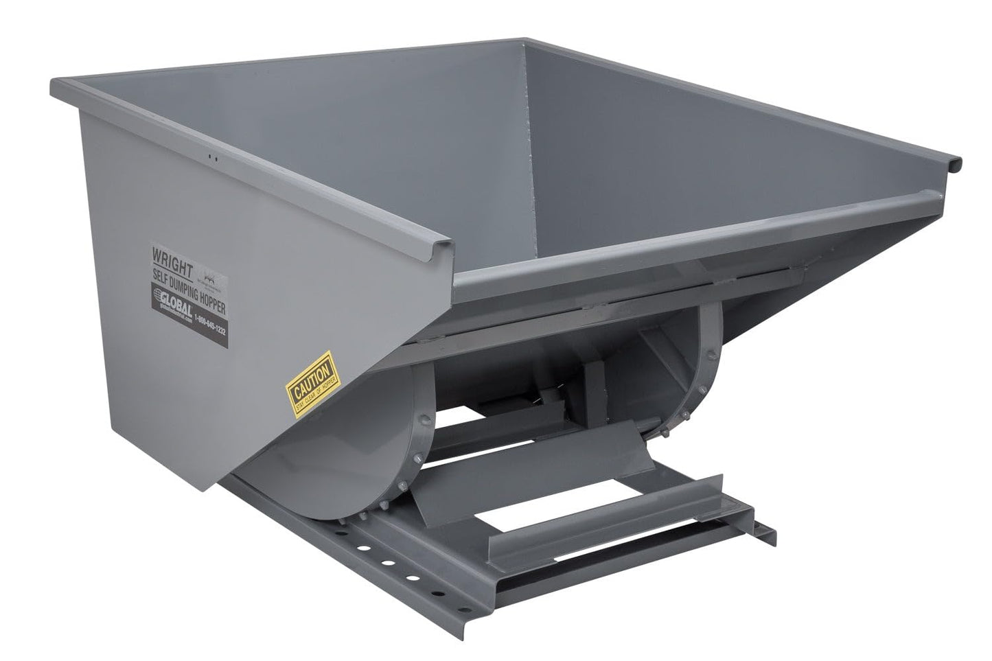 1.5 Yard Dumping Hopper for Forklifts – 1.5 Cubic Yard Steel Self-Dumping Hopper, 4000 lb Capacity, Heavy Duty Forklift Waste & Material Handling Hopper