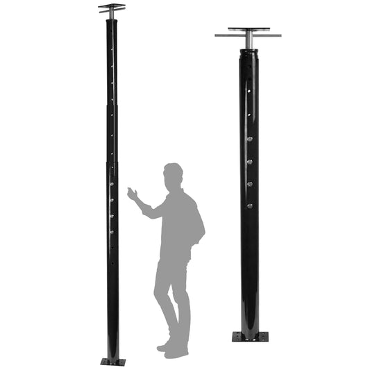 House Floor Jacks Post Pole for Leveling, 54"- 155" Height Range Lifting Shore House Jack Post, Adjustable Support Beam Basement House Jacks for Temporary Support, 18000 lbs Max Load Capacity