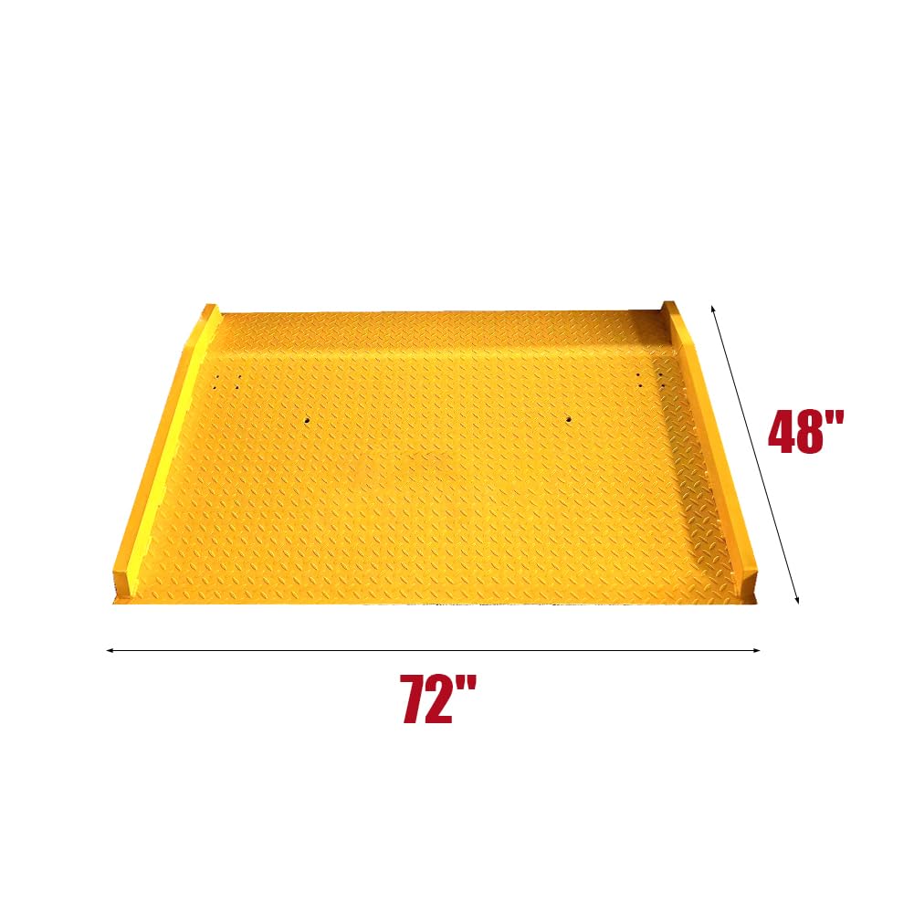 DMC-FPPS 48'' x 72'' Steel Dock Boards, 13,000lbs Loading Capacity, Height Differential up to 5", Forklift Compatible Heavy Duty Cargo Dock Board, for Docks, Platforms, Warehouses