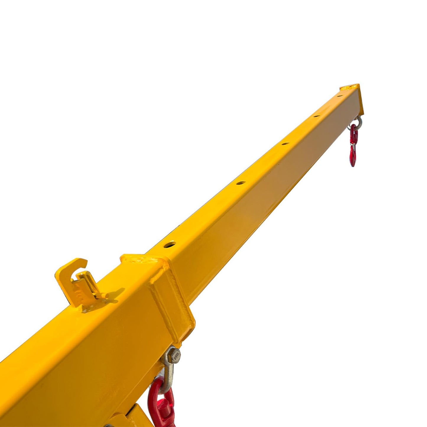 TECHTONGDA 2T/4400LB Forklift Jib Boom Crane Attachment with 0-75 Adjustable Tilt Angle, Two Swivel Hooks, Forklift Mobile Crane, Manual Telescoping Boom 7-12ft for Warehouse & Factories