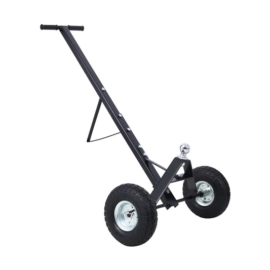 600 LB Load Capacity Trailer Dolly, Heavy Duty 2-Wheel Hand Trailer Mover with 1-7/8" Hitch Ball, Dual 10” Pneumatic Tires for RV, Boat & Utility Trailers