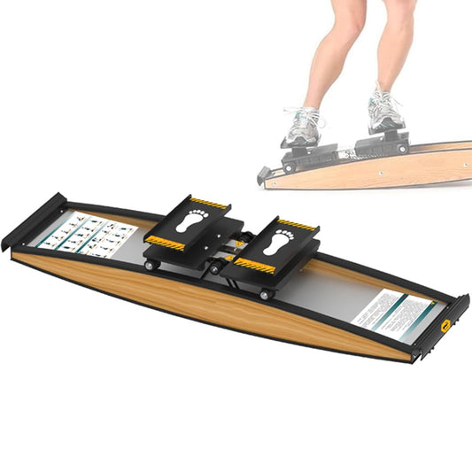 Indoor Ski Machine, Simulated Ski Exercise Machine, Professional Indoor Fitness Equipment, 150kg Load-Bearing, 0-100kg Adjustable Resistance, for Workout Balance, Aerobic Training