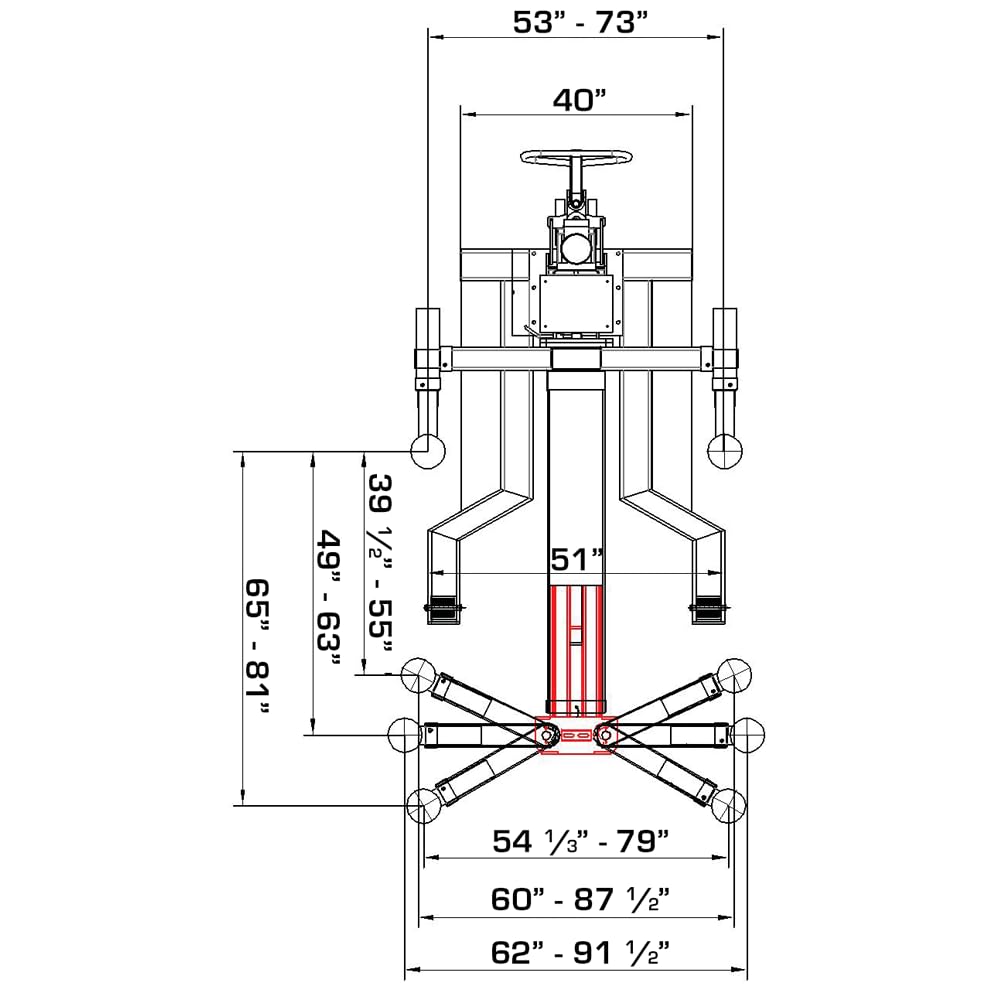 KATOOL 6000lbs Single Post Lift 110v Hydraulic Portable Lift Single Post Auto Lift 71'' Lifting Height for Home Garage