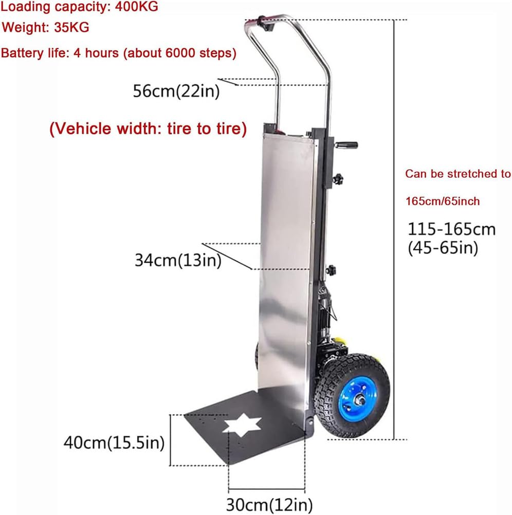 Electric Stair Climber, Capacity Electric Stair Climbing Hand Truck 1200W Heavy-Duty Motorized Dolly for Straight & Curved Stairs, Effortless Heavy Load Transport