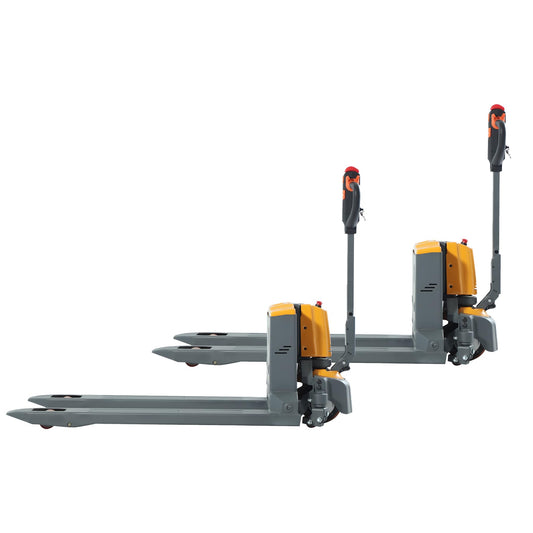 Tory Carrier Electric Pallet Jack 2 Pieces, 3300lb Cap. 48 x 27 Forks, Lithium Battery Motorized Trucks Lift for Material Handling