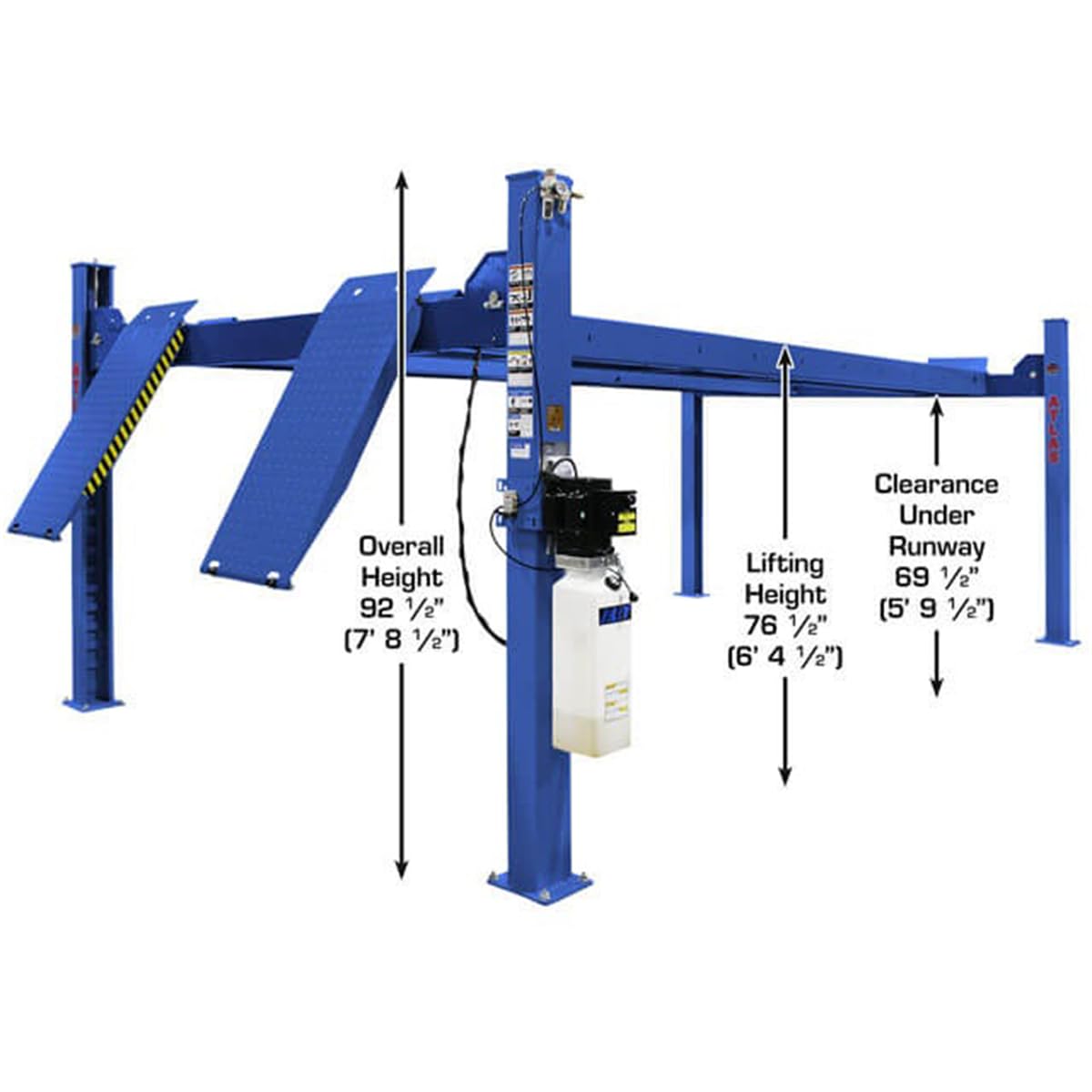 Atlas® Apex 14 ALI Certified Commercial Grade 14,000 Lb. Capacity 4 Post Car Lift