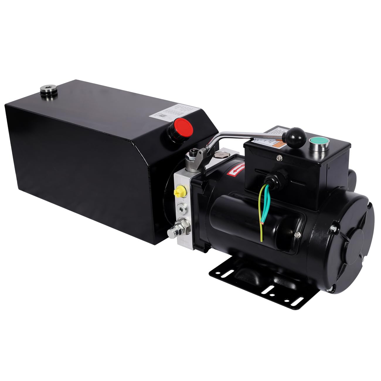 Heavy-Duty Hydraulic Power Unit for Car Lifts, AC 220V Single Phase, Replacement Pump for 2-Post & 4-Post Lifts, Auto Shop Equipment (Black, 10 Quart)