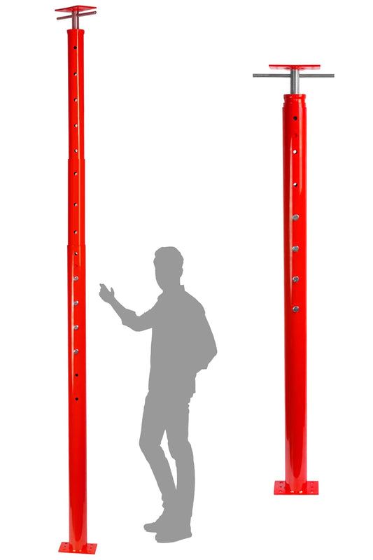 House Floor Jacks Post Pole for Leveling, 54"- 155" Height Range Lifting Shore House Jack Post, Adjustable Support Beam Basement House Jacks for Temporary Support, 18000 lbs Max Load Capacity