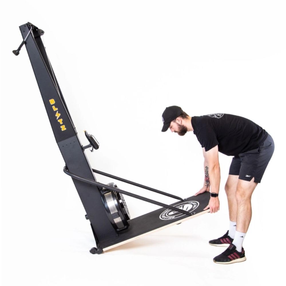 Ski Machine Exercise Equipment [Bells of Steel] Blitz Ski Exercise Machine - Adjustable Resistance Ski Simulator Exercise Machine, Fan-Based Flywheel - 330lb Capacity