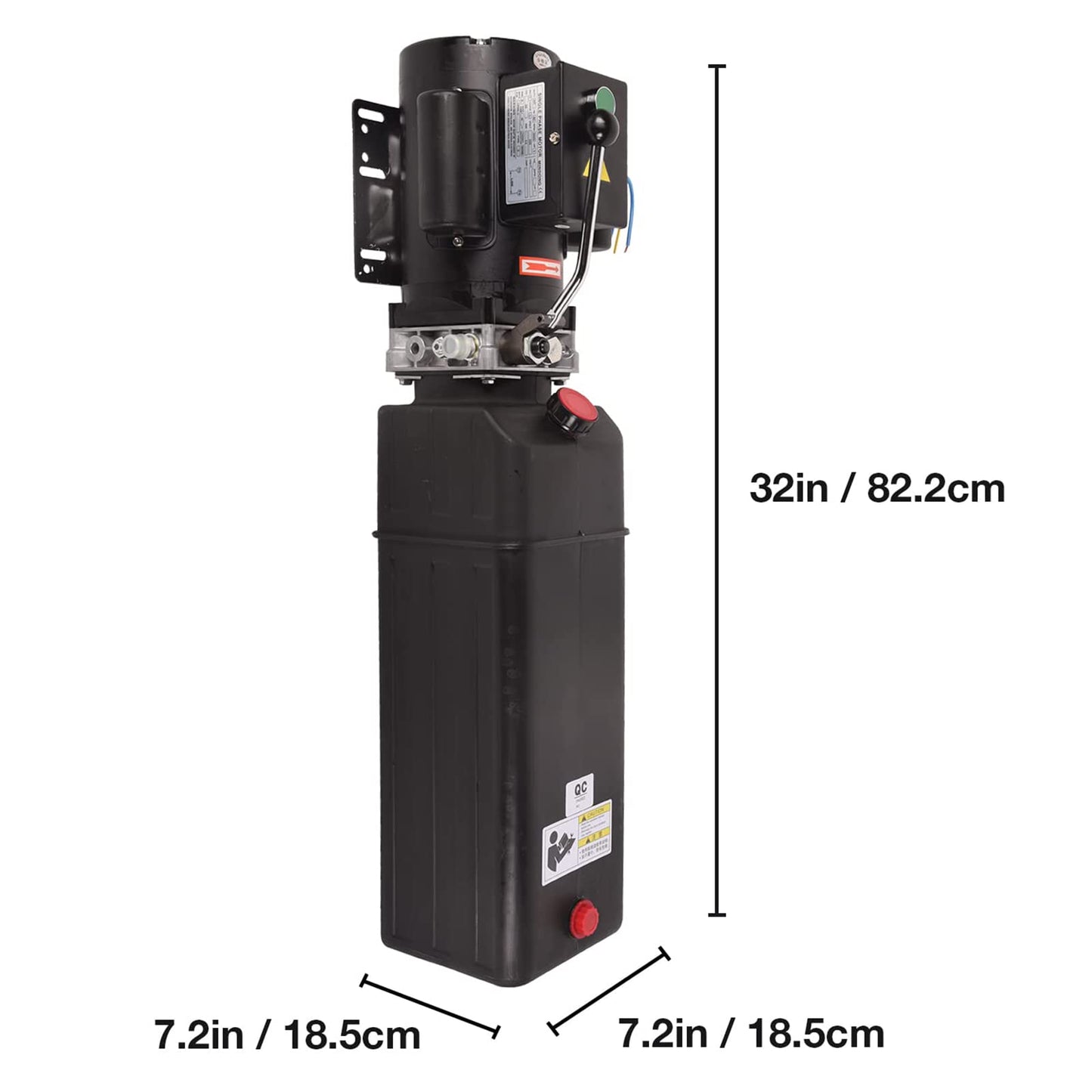220V Hydraulic Power Unit 2950 PSI, 2HP Single-Acting Post Hydraulic Pump for Dump Trailer & Car Lifting