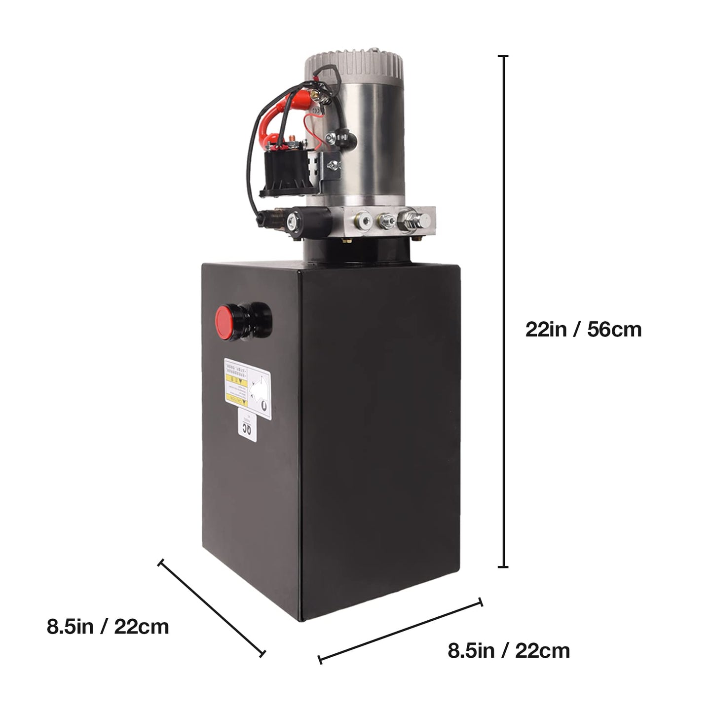 Doppy Hydraulic Power Unit 15 Quart,12V DC Motor 3200 PSI Single Acting Metal Reservoir Dump Trailer Pump for Dump Trailer Car Lifting