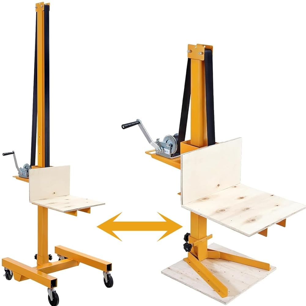 Manual Pallet Stacker Hand Pallet Forklift 330lbs Capacity Fix Legs with Adjustable Forks Suitable for Pallets,Cabinet Lift