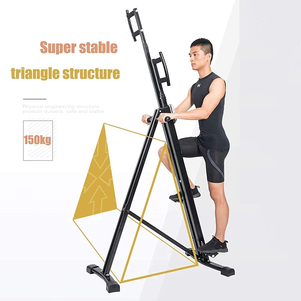 ZHCWEP Vertical Climber Exercise Machine,Folding Mountain Climber Stair Stepper Exercise Equipment Cardio for Maximum Calorie Burn Workout Fitness Gym