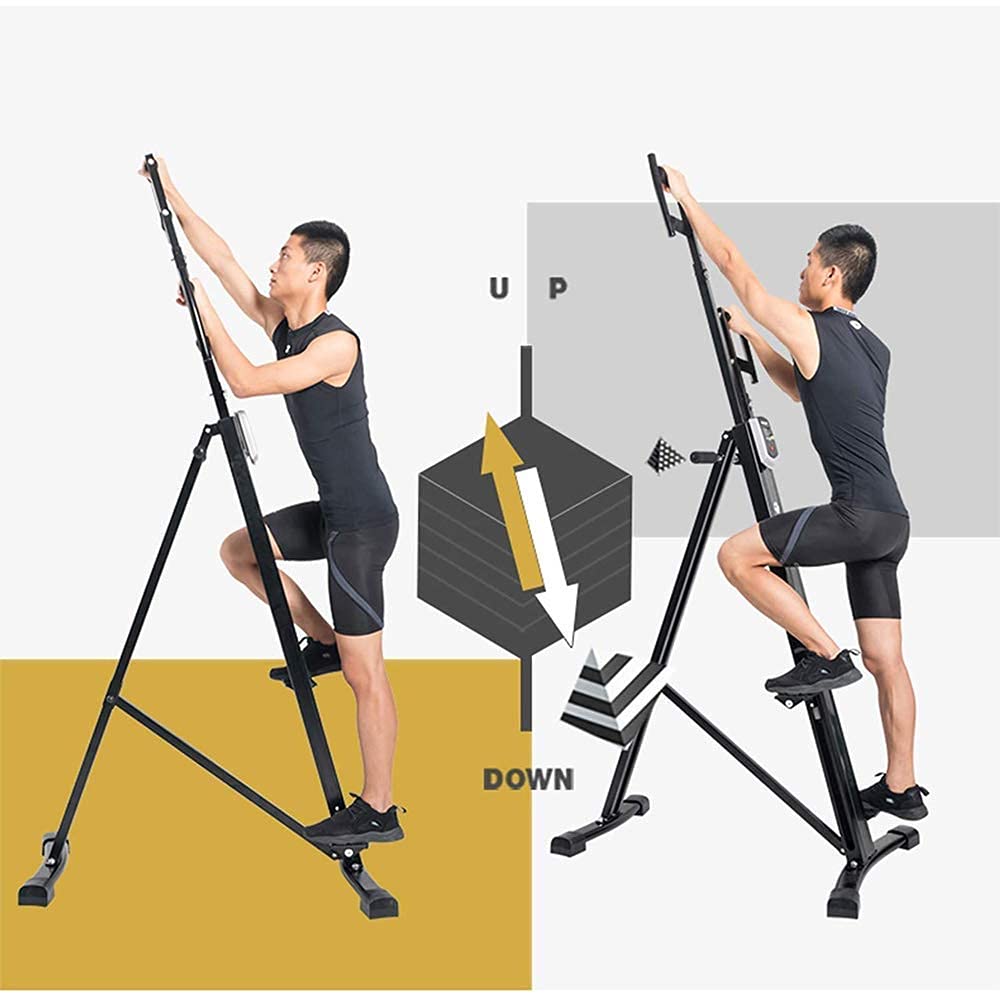 ZHCWEP Vertical Climber Exercise Machine,Folding Mountain Climber Stair Stepper Exercise Equipment Cardio for Maximum Calorie Burn Workout Fitness Gym