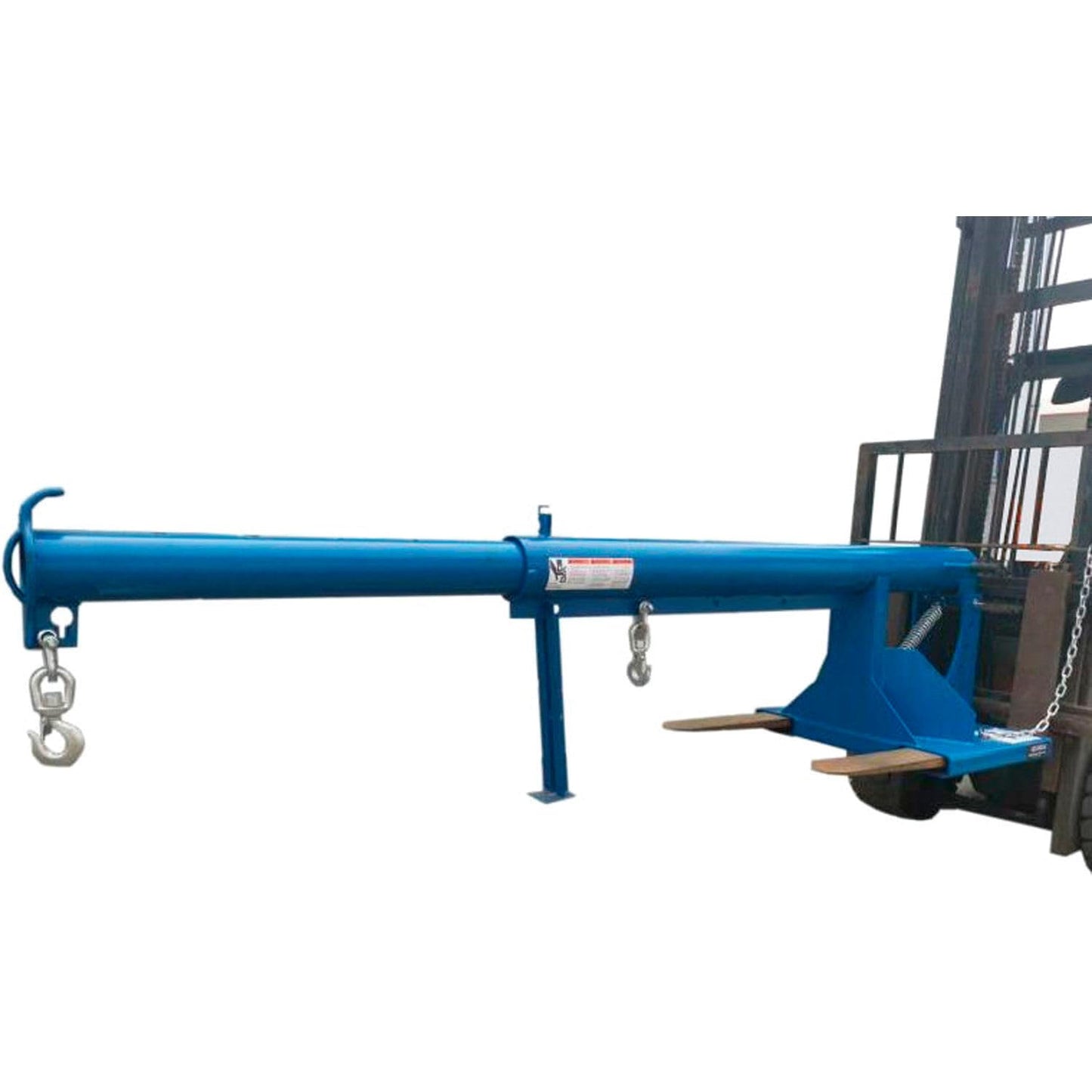 Global Industrial Adjustable Pivoting Forklift Jib Boom Crane, 86-5/8"-146-5/8"L,6000 Lbs.Cap.