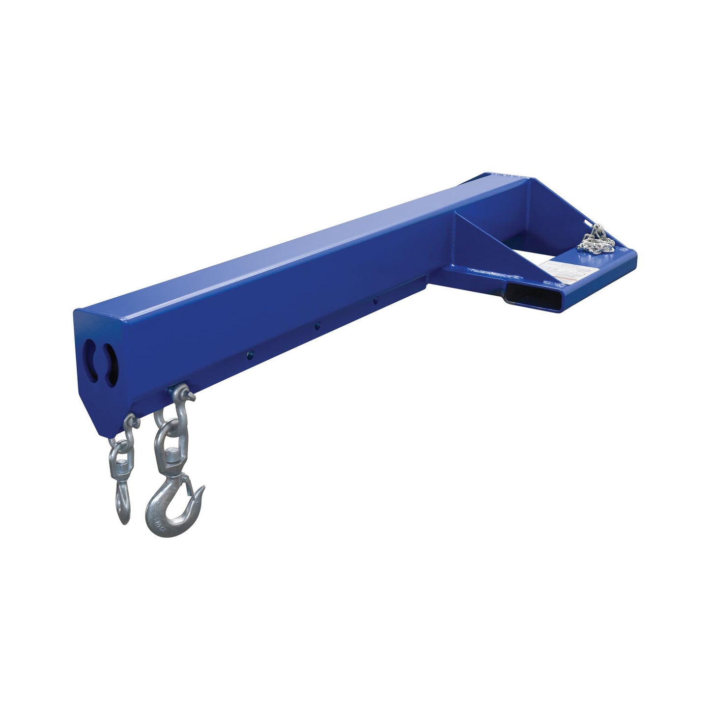 Vestil LM-EBNT-8-30 Steel Economy Non Telescoping Lift Boom 30 In Fork Pocket Center 8,000 Lb. Capacity Blue and Yellow