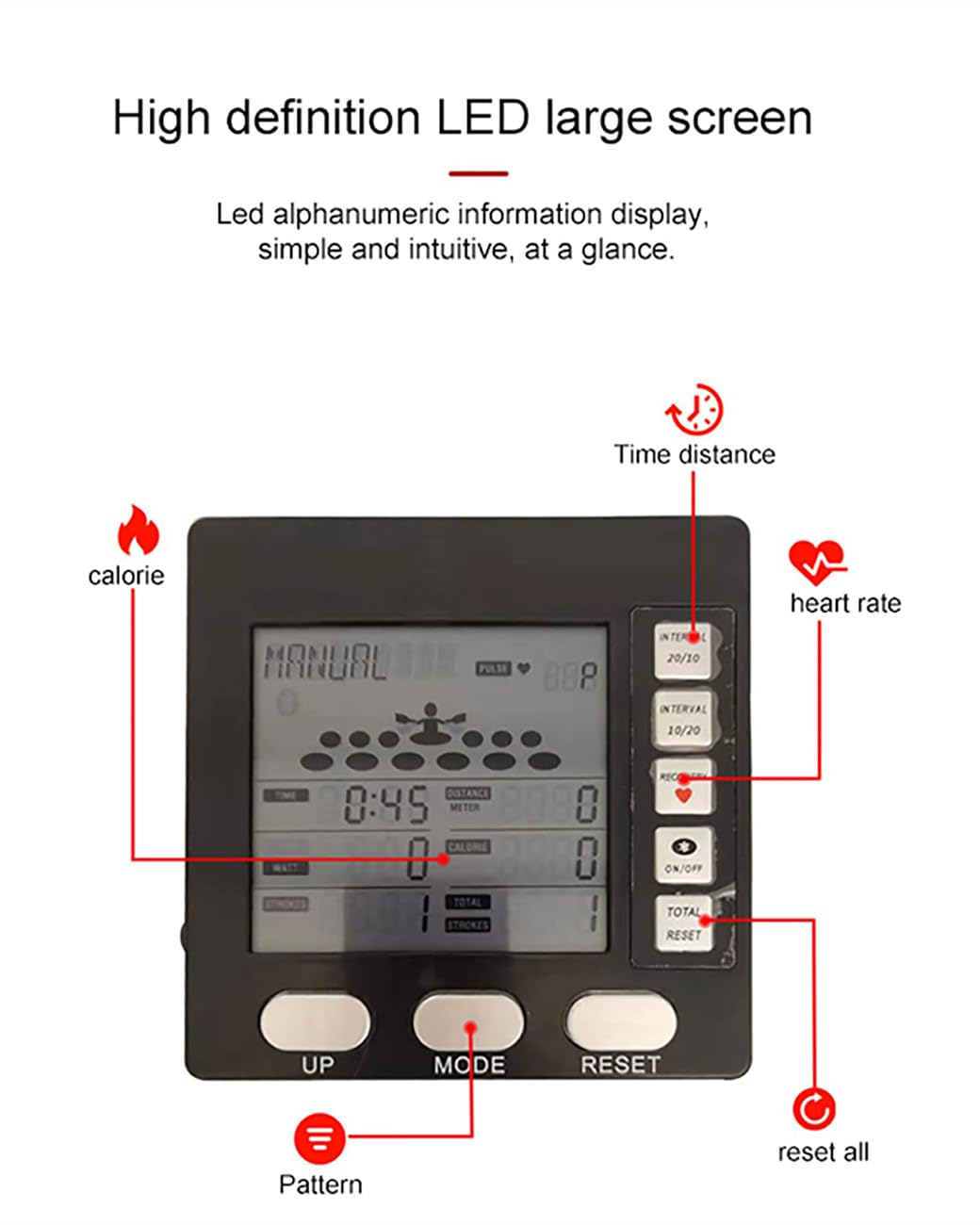 Ski Exercise Machine with Display Monitor, Indoor Ski Machine, Elliptical Cross Trainer, Ski Exercise Machine Strength Training Leg Machine, Cardio Exercise Equipment