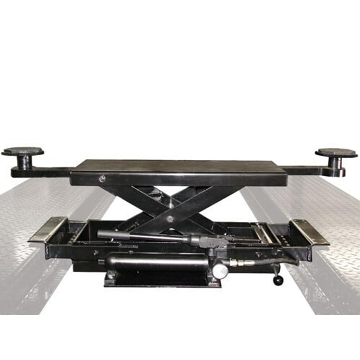 Atlas Automotive Equipment PROJACK35 Sliding Bridge Jack, 3,500lb. Capacity, Hand Pump Operated, 70-115 PSI, Compact Size, Low Profile, Multiple Safety Lock Positions, Adjustable Width/Lift Arms