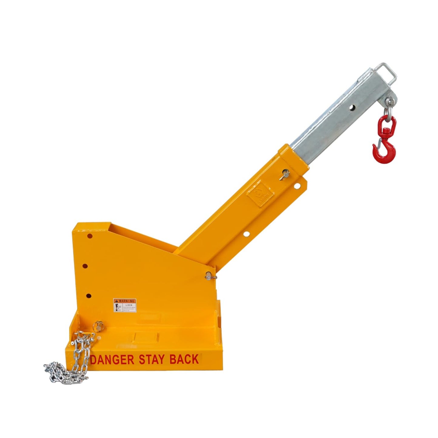 Fork Mounted Telescoping Crane Jib Boom, Forklift Jib Boom Crane, Adjustable Boom 33-80in, Forklift Mobile Crane