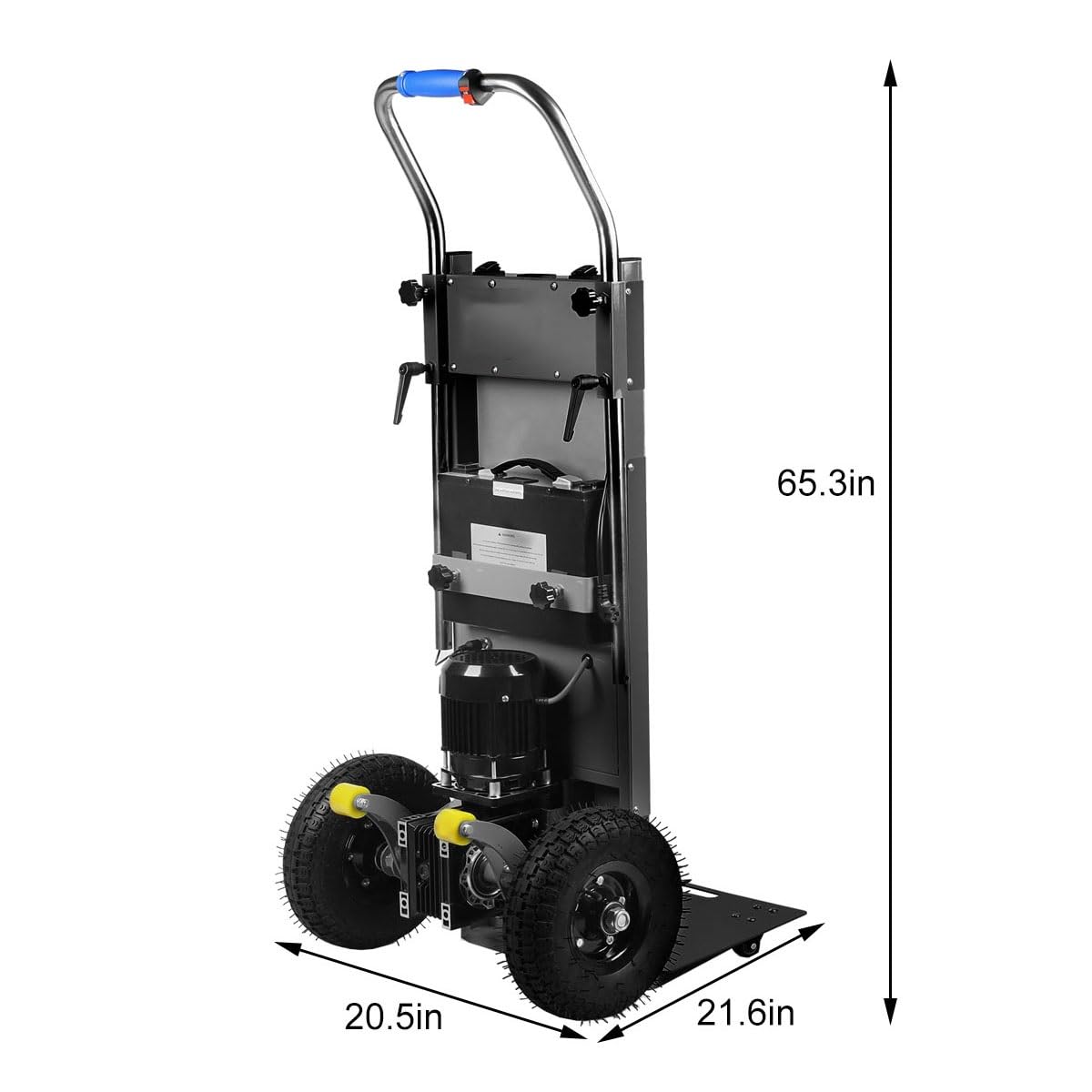 WMWZPYH Electric Stair Climbing Hand Trucks Up and Down Stairs Effortless, 881LB High Load Capacity Powered Stair Climber Cart, Heavy Duty Stair Climbing Cart for Moving Warehouse(Black)